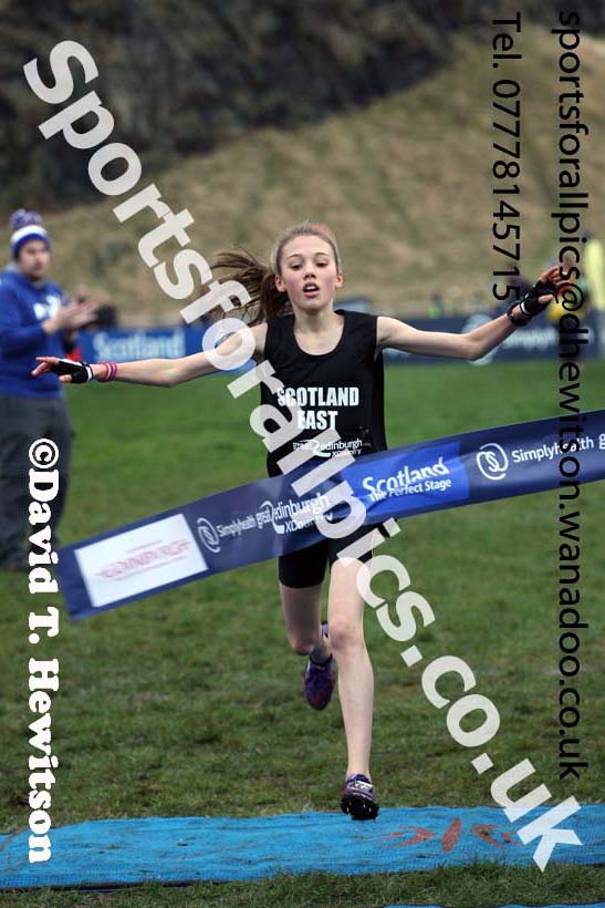 Girls under-13 Inter-District, 2017 Great Edinburgh Cross Country. Photo: David T. Hewitson/Sports for All PIcs